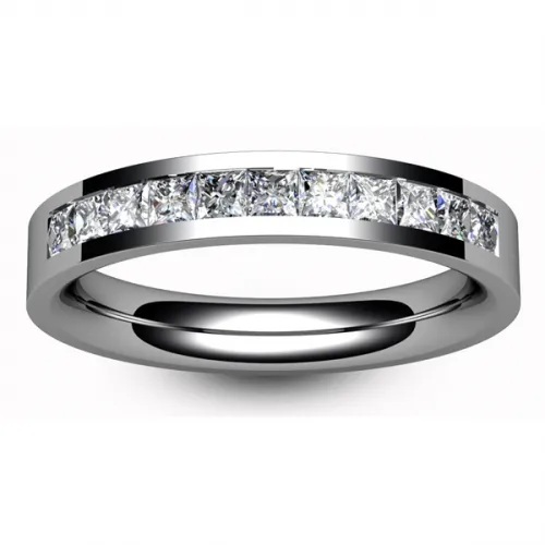 Half Channel Set Eternity Ring (TBC2305) - All Metals